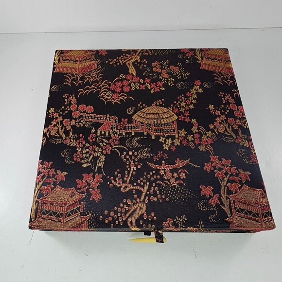 Yi Lin Arts & Treasures Ceramic Tile Coasters Flowers Of The Seasons Brocade Box - Picture 7 of 8